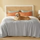 thumbnail image 1 of Manta impermeable para cama, forro polar sherpa, color gris claro, 1 of 5