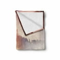 thumbnail image 2 of Nature Soft Flannel Fleece Blanket, Beaming Sun Rays Through Foggy Mountainside with Grass Trees Sunshine Sunrise Leaves, Cozy Plush for Indoor and Outdoor Use, 70" x 90", Multicolor, by Ambesonne, 2 of 6