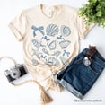 thumbnail image 6 of Coquette Seashell Summer Vibe T-Shirt, Natural and White Retro Beach Tee Gift for Ocean Lover, 6 of 8