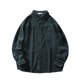 thumbnail image 1 of Blusa y camisa de manga larga con cuello vuelto para hombre, blusa informal de moda con cuello vuelto y botones, blusa de manga larga para hombre, 1 of 3