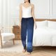 thumbnail image 4 of Balery Retro Blue Glitter Pantalones de pijama para mujer, pijamas ultraligeros, pantalones de estar por casa-Small, 4 of 6