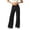 Black, variant on Vivianyo HD Women's High Waist Double Button Wide Leg Long Trousers, Womens Soft Full Length Pants with Pockets for Office Commuting Daily Casual Outings, Sizes S-2XL