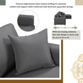 thumbnail image 6 of Harper & Bright Designs Upholstery Sleeper Sectional Sofa Pull Out Bed with Storage Chaise, Gray, 6 of 15
