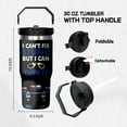 thumbnail image 3 of 30 Oz Police Tumbler with Handle and Straw, Stainless Steel Insulated American Policeman Cups Gifts for Police Officer Dad Men Retirement Birthday, 3 of 6