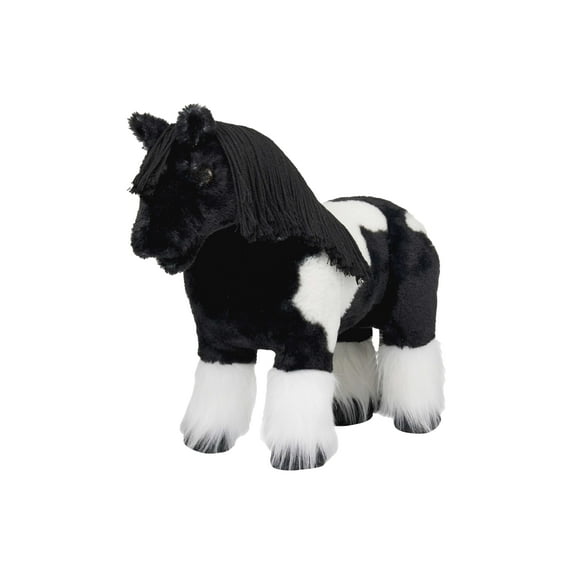 LeMieux Toy Pony Razzle - Black and White Piebald - Includes Navy Branded Carry Rug - Suitable for Ages 3 