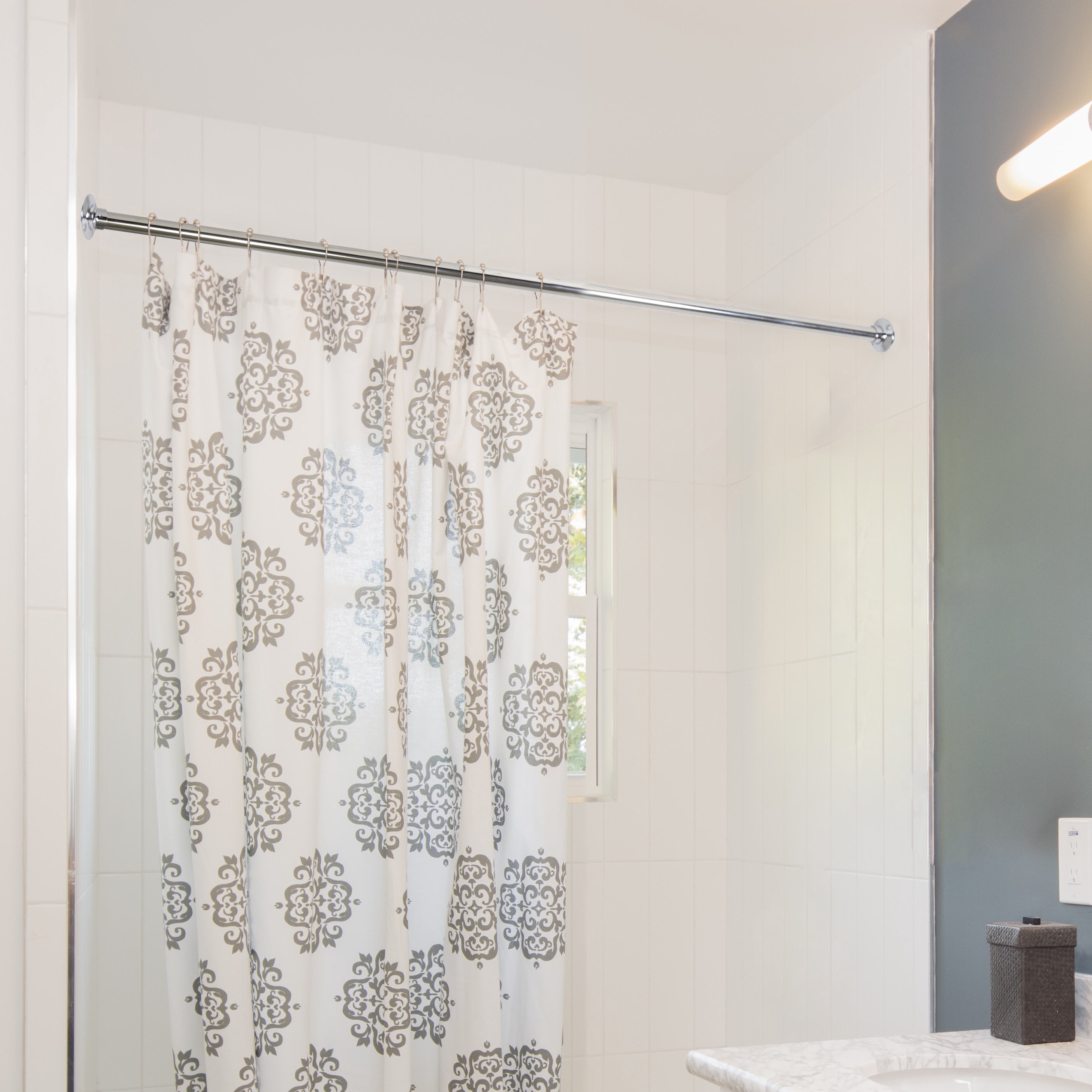 Design House 559146 72-inch Stainless Steel Shower Rod 5-Pack Polished Chrome