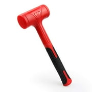 YIYITOOLS Dead Blow Hammer-27oz(1.5LB)?Red and Black, Shockproof Design, No ReboundMallet Machinist Tools Unibody Molded Checkered Grip Spark and Rebound Resistant (YY-3-010)