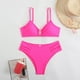 thumbnail image 3 of Conjunto de Bikini de Cintura Alta para Mujeres Color Sólido Sexy Colgantes Ajustables Bikini, Diseño de Corte Alto sin Espalda para Piscina, Playa Y Vacaciones, 3 of 5