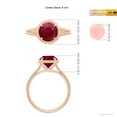 thumbnail image 4 of ANGARA Natural 2.1 ct Ruby Twist Rope Split Shank Ring in 14K Rose Gold for Women (Size-8mm) | July Birthstone, Birthday, Anniversary, Jewelry Gift for Women | Natural Ruby Ring, 4 of 9