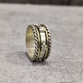 thumbnail image 2 of Silver Spinner Band, Meditation Ring, 925 Sterling Silver Ring, Spinning Thumb Ring, Two Tone Ring, Fidget Ring, Handmade Jewelry, Christmas Oxidized, Womans Band Ring, Anxiety Ring, Mans Band Gifts, 2 of 6
