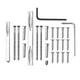 thumbnail image 3 of Manija De Puerta De 2 Piezas, Accesorio De Muebles De Acero Inoxidable, Accesorios De Cerradura Ajustable, Componente De Barras De Puertas De Pestillo Para Reemplazar Eigraketly HA025923-03, 3 of 6