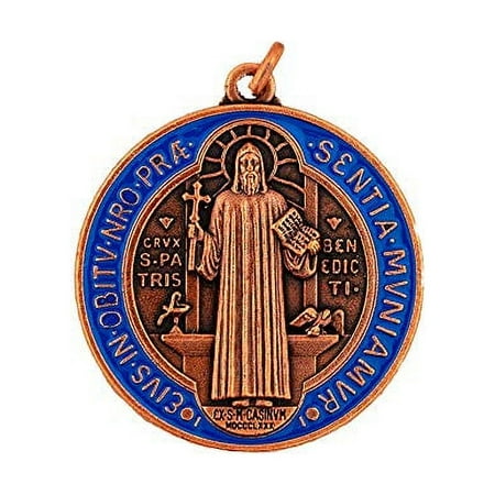 VILLAGE GIFT IMPORTERS 2" Bronze St. Benedict Medal Pendant | Full Cast Bronze Medal