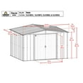 thumbnail image 4 of Arrow Classic 10 x 8 x 6 ft Flute Grey Steel Storage Shed, 4 of 19