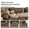 thumbnail image 5 of Sophia&William Modular Sectional Sofa Sets, Oversized Cloud Couch Set 4-Seat 24.4"W Deep Sectional Sofa with 4 Throw Pillows for Living Room,Taupe, 5 of 10