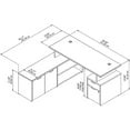 thumbnail image 6 of Bush Business Furniture Jamestown 60 L-Shaped Desk with Drawers, Storm Gray/White JTN021SGWHSU, 6 of 8