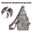 thumbnail image 4 of Qwtwty Womens Crossbody Bag Fashionable Versatile Men's Shoulder Bag Chest Bag Small Bag Travel Travel Leisure Soft Leather Work Crossbody Bag Men And Women, 4 of 6