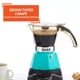 thumbnail image 5 of Cafetera eléctrica Imusa para 2 o 3 tazas, color verde azulado, 5 of 8