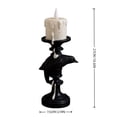 thumbnail image 3 of Halloween Gothic Crow Candle Holder, Macabre Ambience Home Decor Candlestick for Desk, Mantel, Party Centerpiece, Halloween Party Decoration, 3 of 8