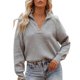 thumbnail image 5 of Suéter Casual De Otoño, Suéter De Otoño Para Mujer, Con Cremallera Frontal, Hombros Caídos, Manga Larga Para Compras Para Dama ANGGREK FI1711, 5 of 7