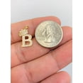 thumbnail image 3 of Initials Letters Pendant / 14k Yellow Gold Initials with Crown Cubic Zirconia Charm / Dije de las Iniciales en Oro, 3 of 7