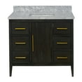 thumbnail image 2 of Parisian 42" Bathroom Vanity with Black Oak Cabinet and Carrara Marble Top, 2 of 7
