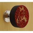 thumbnail image 2 of IBA Indianbeautifulart Boutons Gravés Rouges Lot de 10 Boutons de Porte de Garde-Robe en Bois Tiroir, 2 of 3