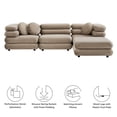 thumbnail image 4 of Jubilee 4-Piece Sectional Sofa in Taupe, 4 of 10