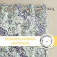 thumbnail image 6 of Green Purple Boho Kitchen Curtains Window Panels, Vintage Abstract Art Floral Ethnic Tribe Insulated Window Treatment Curtain, Grommet Curtains for Bedroom/Living Room/Bathroom, 2 Piece 42"Wx63"L, 6 of 8