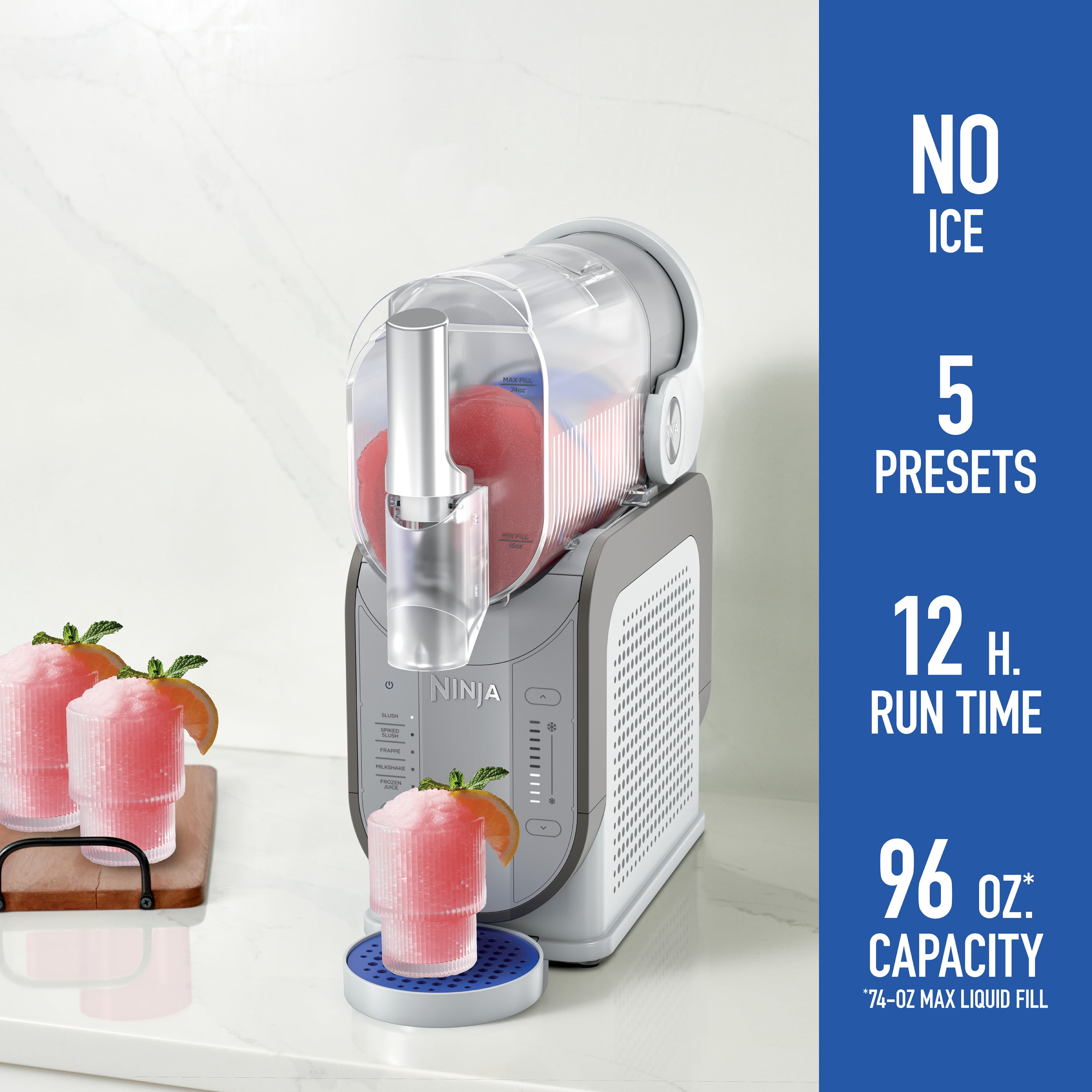 Ninja SLUSHi 96-Oz Frozen Drink Machine with RapidChill Technology, 5 Presets, Dishwasher Safe, Slushy Maker, FS310 Silver