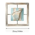 thumbnail image 3 of Natural Wood Mediterranean Nautical Starfish & Shell Wall Hanging Decor, Coastal Seaside Wall Art Ornament, Beach Theme Decor for Homestay Background Wall Living Room, 3 of 6