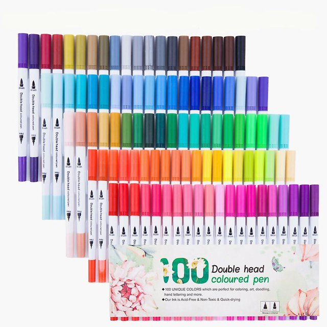 Rotuladores acrílicos, rotuladores de punta de fieltro impermeables permanentes de 48 colores para pintar piedras, álbum de fotos Diy, bolígrafos acrílicos de plástico kaili Sencillez