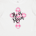 thumbnail image 4 of Inktastic He is Risen Pink Plaid Cross Boys or Girls Baby T-Shirt, 4 of 5