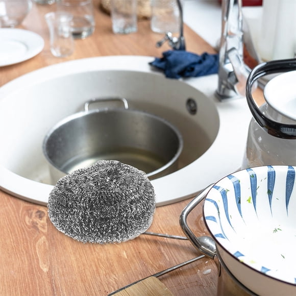 BALAHAPY 8Ud De Acero Inoxidable Para Limpieza De Sartenes Y Ollas Con Alta Durabilidad