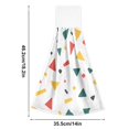 thumbnail image 5 of Yayeee Kitchen Hanging Hand Towels Set of 2 with Loop Bathroom Absorbent Tie Towel, Retro Shapes, 5 of 5