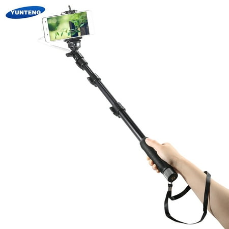 YUNTENG YT-1188 Wired Cable Extendable Selfie Stick Pole Monopod Self-Timer with Phone Clip 1/4