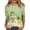 Light Green, variant on Women's Fashion Casual 3/4 Sleeve Christmas Printed Top, Holiday Graphic Tee, Cute Basic Pullover Blouse for Fall Winter Season,Light Green,M