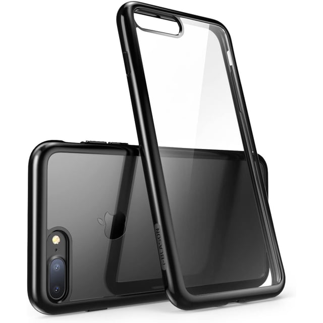Étui pour iPhone 7 Plus WEI, Étui pour iPhone 8 Plus, Série Halo Transparente Résistante aux Rayures pour Étui Apple iPhone 7 Plus//étui Apple iPhone 8 Plus (Noir)
