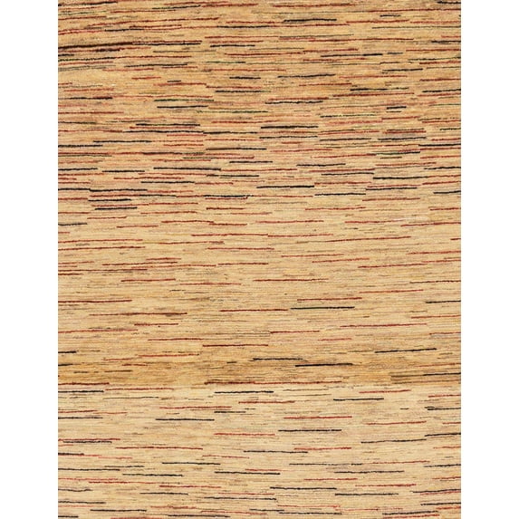 Ahgly Company Indoor Rectangle Abstract Orange Abstract Area Rugs, 7' x 9'