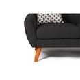 thumbnail image 6 of Poundex Furniture 2 Piece Fabric Sectional Sofa Set in Ash Black, 6 of 6
