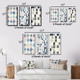 thumbnail image 4 of Designart "Circular Retro Watercolor Indigo Secrets V" Modern Geometric Framed Wall Art Set Of 3 - Blue Abstract Frame Canvas Set For Living Room Decor, 4 of 6