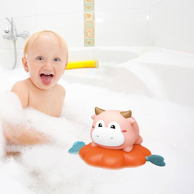 Juguetes de para bebés, agua en , chorro de animales, diversión flotante, pequeño para el , piscina, bañera, padres, bebés Becerro naranja Salvador juguetes de baño