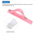 thumbnail image 3 of Uxcell 4 Pcs Phone Loop Finger Holder Silicone Phone Strap Grip Holder for Most Smartphones Pink, 3 of 6