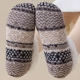 thumbnail image 4 of LPKRT Women Fleece Sock Slippers With Grips - Thick Warm Indoor Booties, Cozy House Socks(Light Gray-One Size), 4 of 4