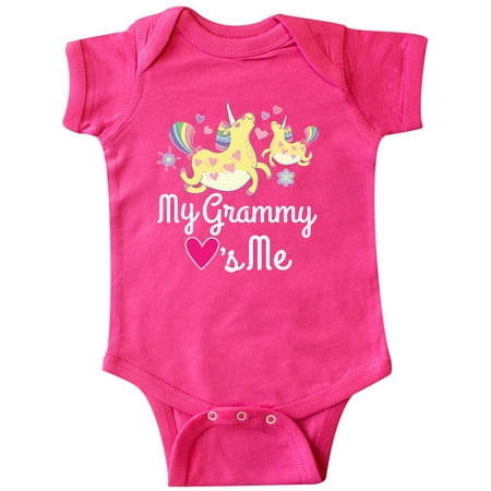 

Inktastic My Grammy Loves Me Unicorn Gift Baby Girl Bodysuit