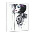thumbnail image 2 of Designart 'Monochrome Female Portrait With Colorful Makeup' Modern Framed Art Print, 2 of 4