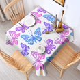 thumbnail image 2 of 60x60in(152x152cm) Square Tablecloth, Waterproof Polyester Table Cover, Wrinkle Resistant & Washable Fabric for Dining, Kitchen, Picnic, Monarch Butterfly Aesthetic, 2 of 6