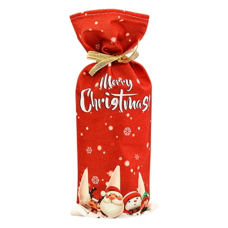 

Fuieoe Clearance Christmas Wine Bag Wine Bottle Set Table Decoration Supplies Red Wine Bottle Bag