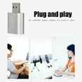 thumbnail image 3 of Adaptador de Micrófono y Altavoz Bling Bling USB 2.0 a 3.5 mm Externo Plateado, 3 of 7