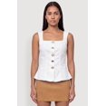 thumbnail image 2 of Women's Denim Square Neck Button Front Vest, 2 of 5