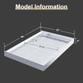 thumbnail image 3 of Ourlova 48" L x 32" W x 4" H Shower Base – Non-Slip SMC Shower Pan with Left Drain, 304 Stainless Steel Rectangular Drain Cover, Single Threshold Shower Tray Kit, 3 of 7
